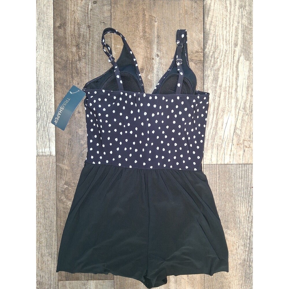 NEW! Women's Trimshaper Tummy Control Full Coverage Kim Romper Swimsuit, Size 16 - Picture 9 of 11